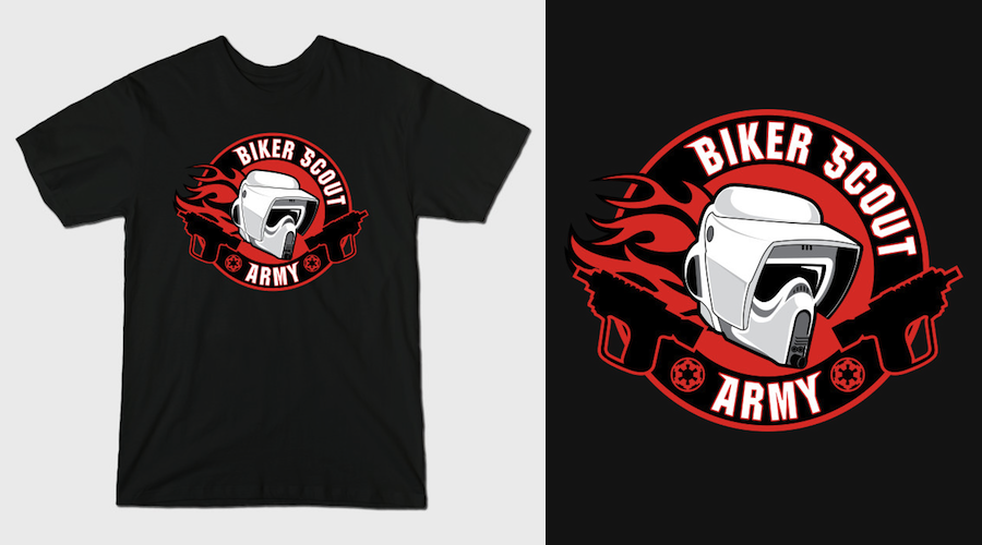 BIKER SCOUT ARMY - Black Star Wars T-Shirts