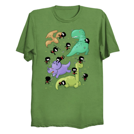 Ninjas vs Dinosaurs T-Shirts