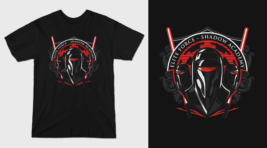 SHADOW ACADEMY - Black Star Wars T-Shirts