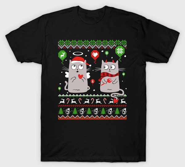 Halo Halo Christmas Cat Lover Apparel