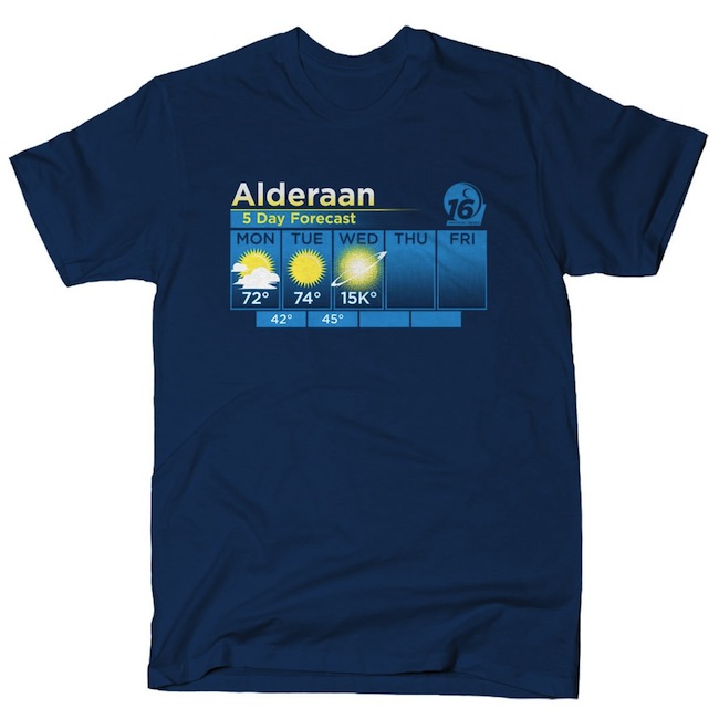 Alderaan 5 Day Forecast T-Shirts Funny