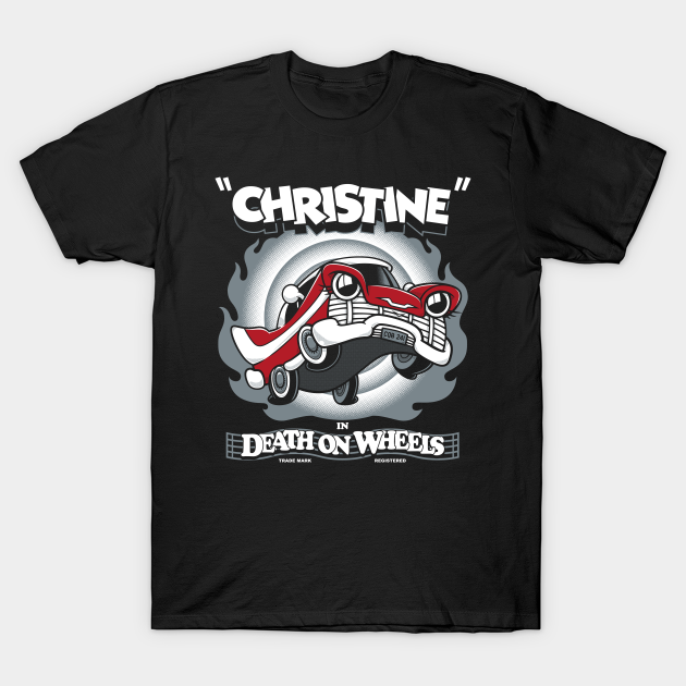 Vintage Cartoon Christine - Stephen King - Killer Car - Creepy Cute Horror T-Shirt