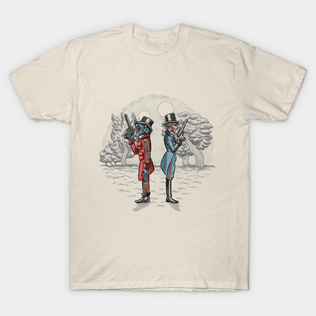 Cantina Duelists - Funny Star Wars T-Shirt by DiegoPedauye