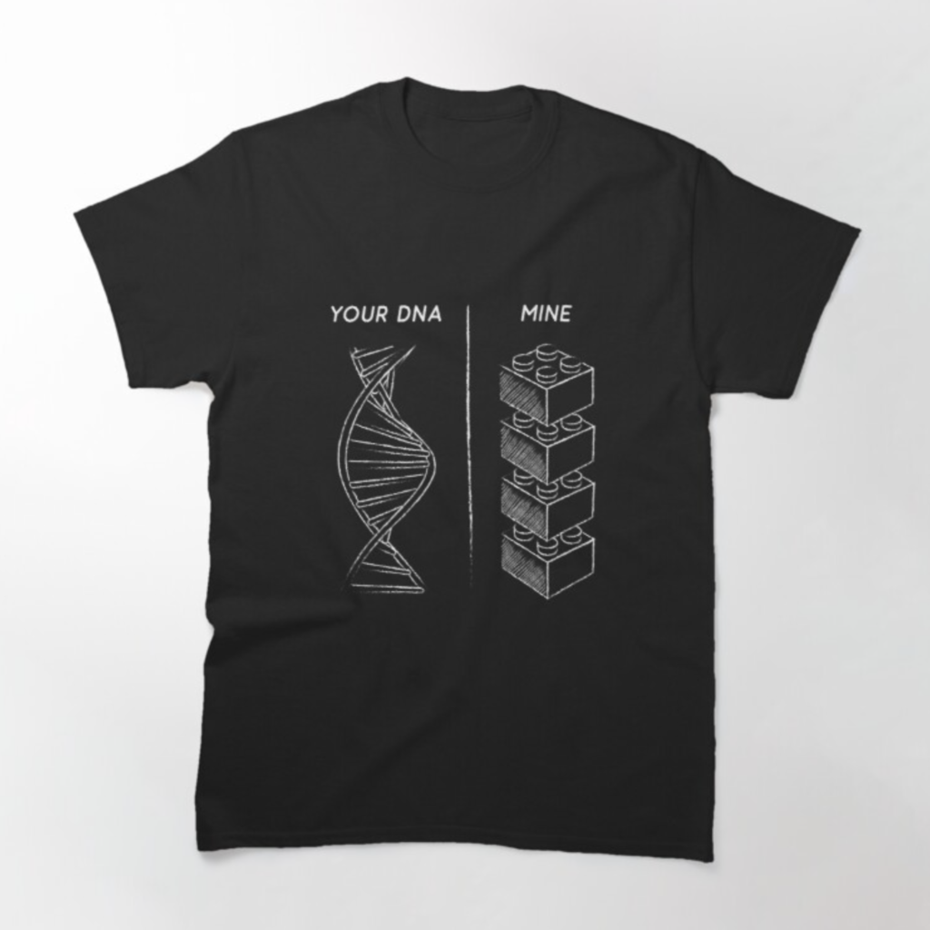 Brick fan DNA Lego T-Shirts by Captainsmog