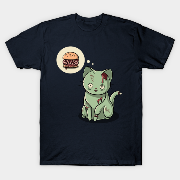 Zombie Cat Can Haz Brain Burger? - by SJayneDesign