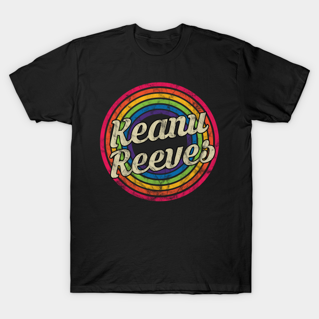 Keanu Reeves (Retro Rainbow) - by MaydenArt