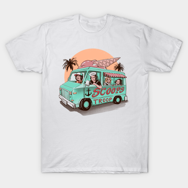 Scoops Troop Ice Cream Truck - by Vincent Trinidad Art