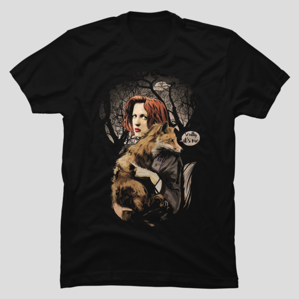 scully and fox - X-Files Tee by artofkaan